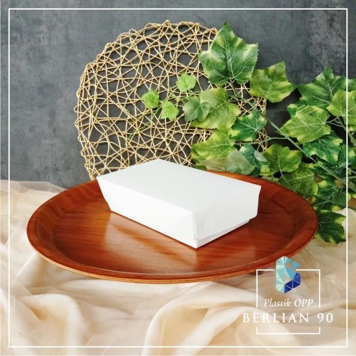 Kotak Nasi Ukuran M Paper Lunch Box Putih Kotak Makanan Kertas