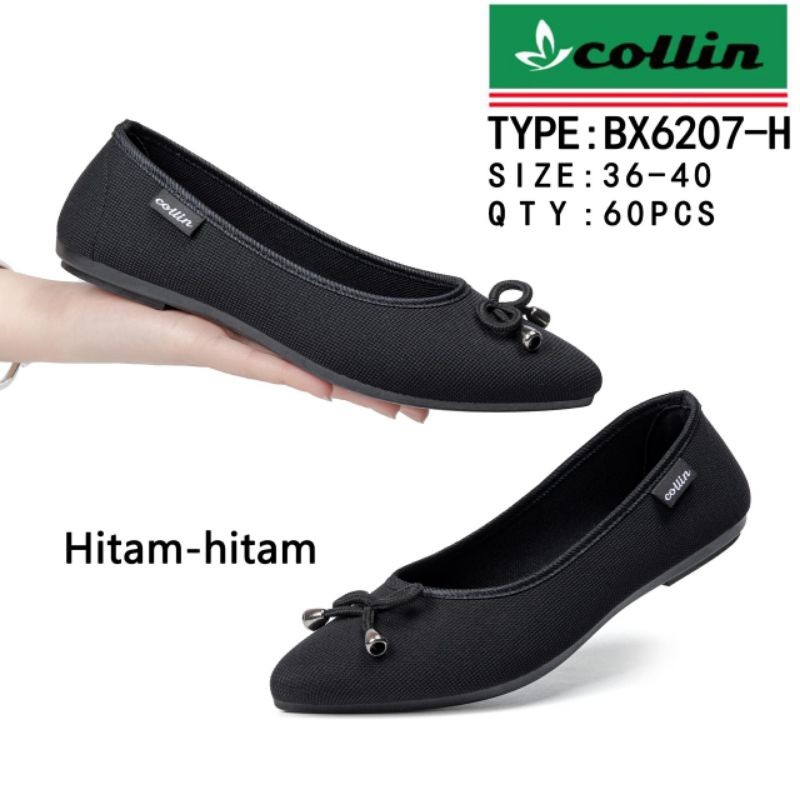 6207 COLLIN / SEPATU KARET SHOES WANITA MOTIF PITA KECIL SIZE 36- 40