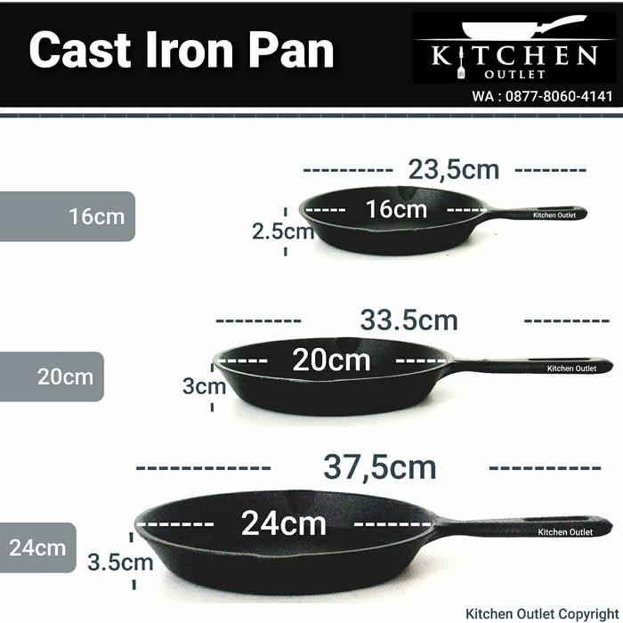 Cast Iron Fry Pan Mini Round Cast Iron Skillet Egg Pan 20Cm