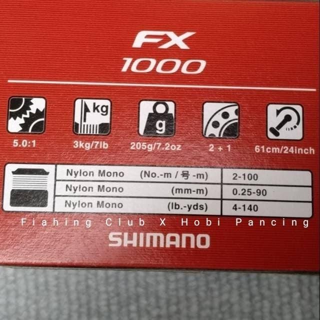 Reel Pancing Shimano Fx 1000 Model Terbaru 2019