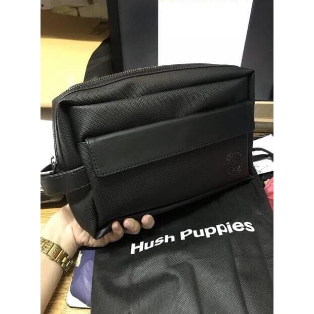 HANDBAG HUSH PUPPIES ORIGINAL BLACK TAS TANGAN PRIA CLUTCH KEREN