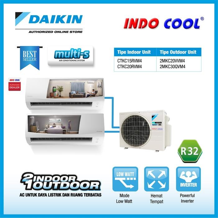 AC DAIKIN MULTI S 1/2PK + 1/2PK (2MKC20) INVERTER