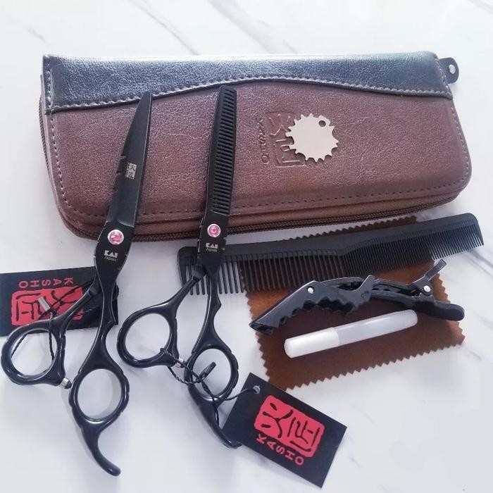 Set Gunting Rambut Kasho Kai Original Jepang / Gunting Sasak / Gunting Terbaru