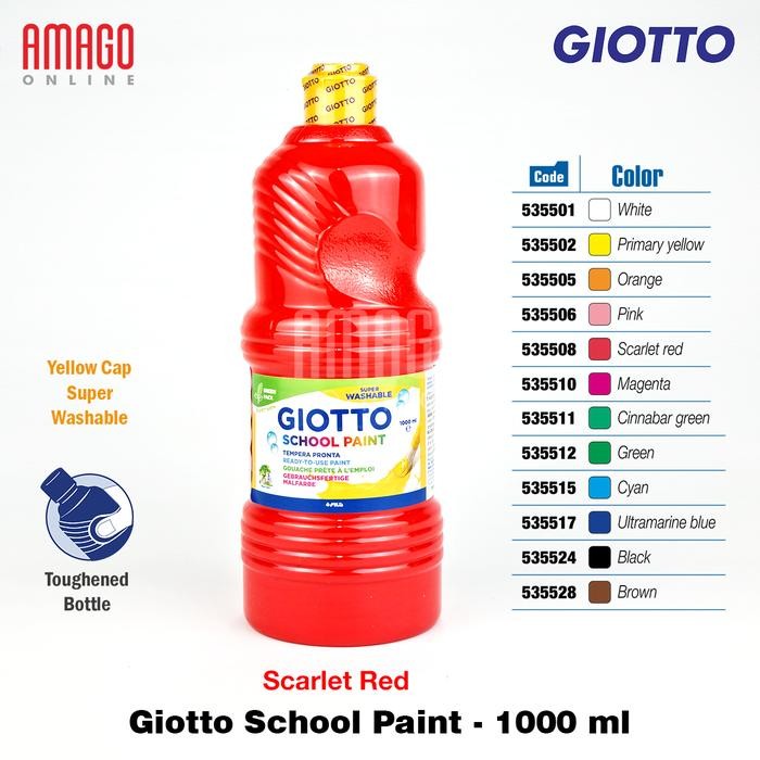 

GIOTTO SCHOOL PAINT - SCARLET RED - 1.000 ml - 535508