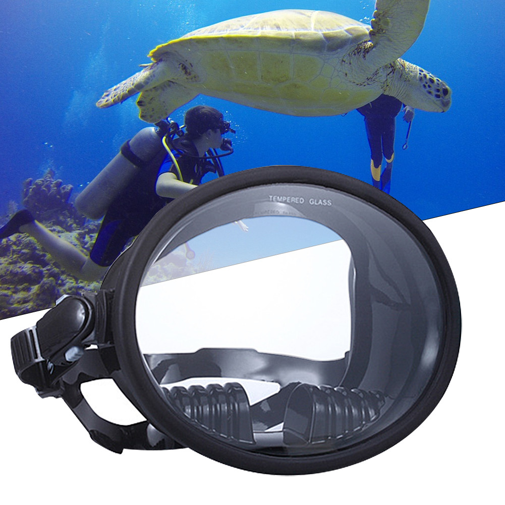 Panoramic Wide View Diving Mask Durable Aquatics Scuba Diving Snorkeling Frameless Mask Tempered Gla