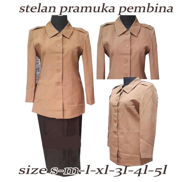 TERLARIS Seragam pramuka pembina JUMBO / seragam pramuka guru setelan rok READY STOCK