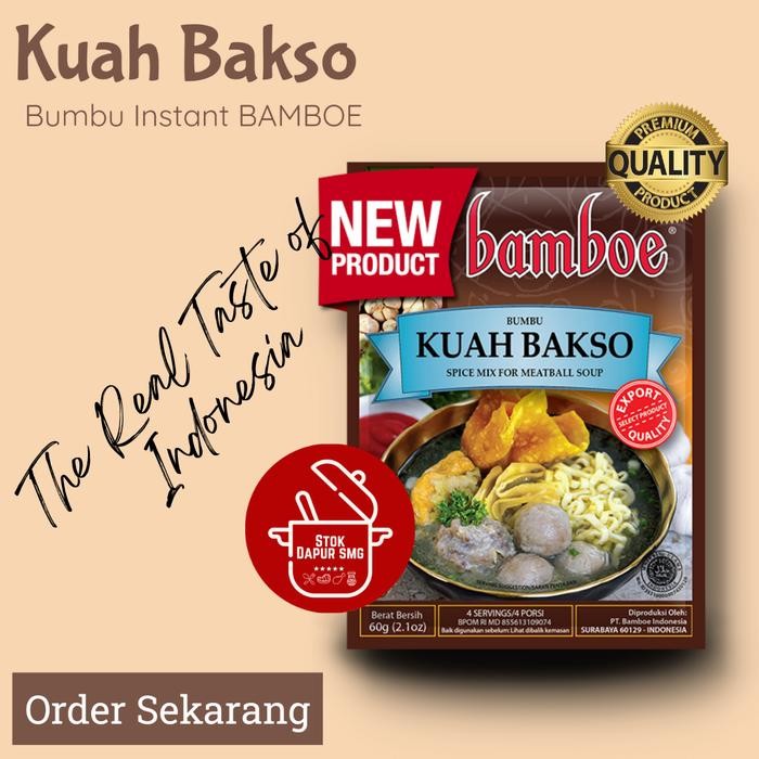 

*#*#*#] Bumbu Masak Instan BAMBOE Indonesia Export Quality KUAH BAKSO 60gr