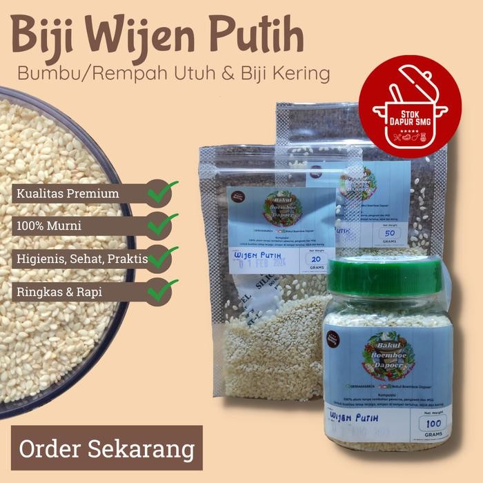 

yang dicari] 50gr 100gr WIJEN PUTIH / WHITE SESAME / REMPAH PREMIUM QUALITY