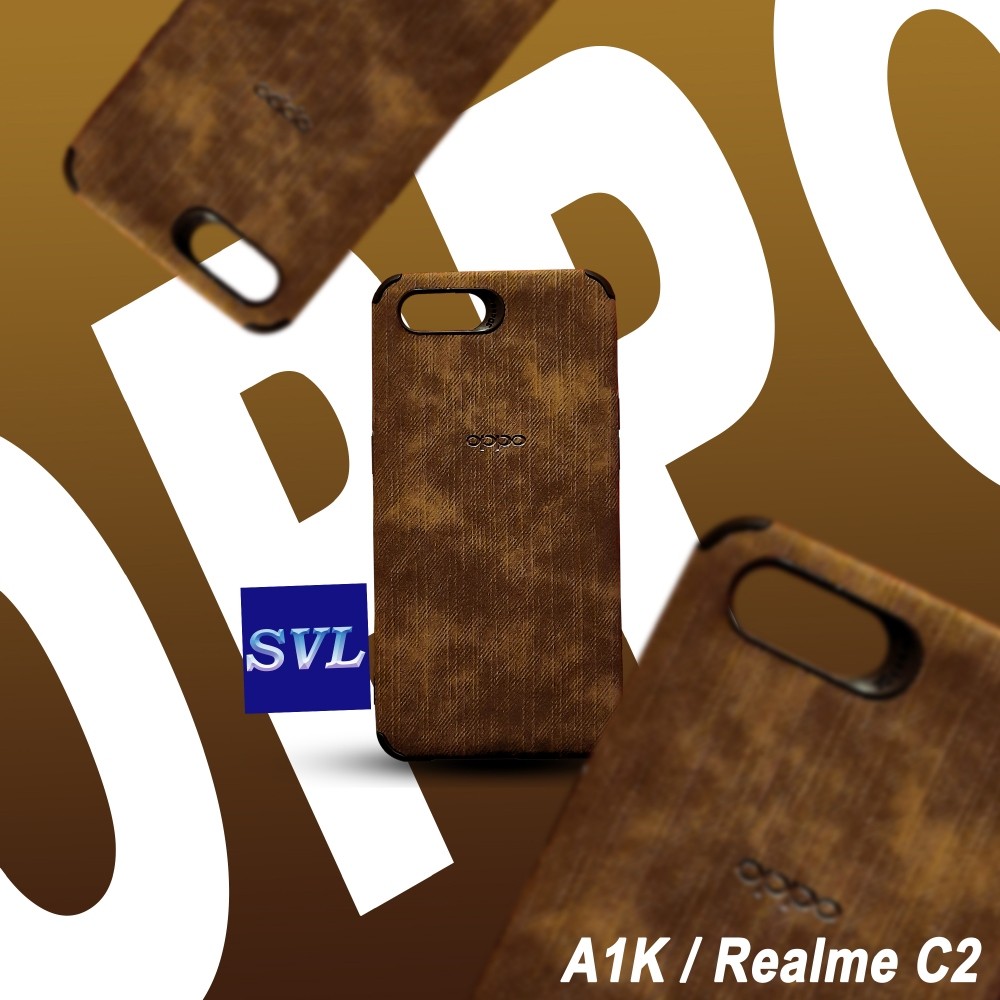 [ CUCI GUDANG ] Casing Handphone Oppo A1K Casing DENIM JEANS CASING SOFT MOTIF LOGO