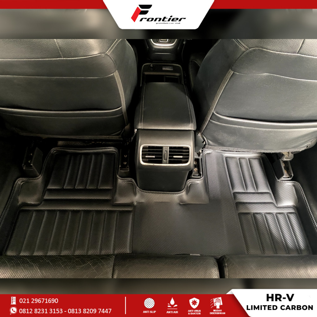 Karpet Mobil Frontier Untuk Honda Hrv Limited Carbon + Bagasi