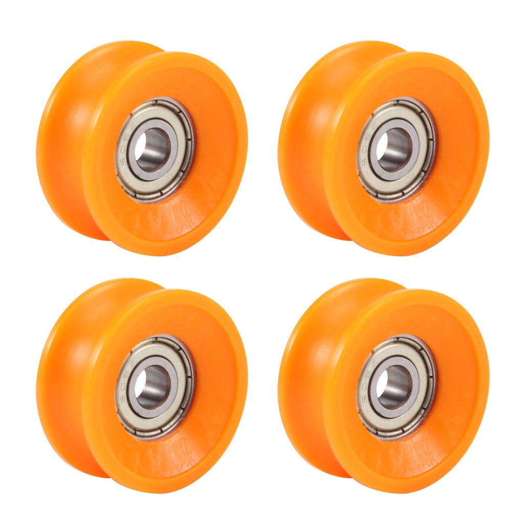 4Pcs 6X30X13mm Plastic Coated Sealed Bearings Steel 606Z Deep U Groove Guide Pulley Rail Ball Rollin