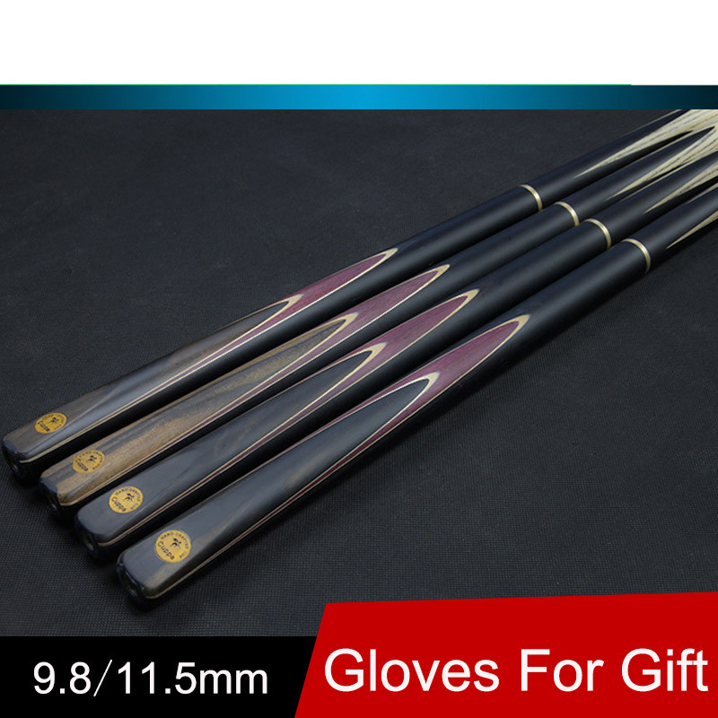 2016 Handmade Snooker Cue 3/4 Jointed Snooker Cue Stick 9.8mm/11.5mm Tips With Snooker Cue Extension