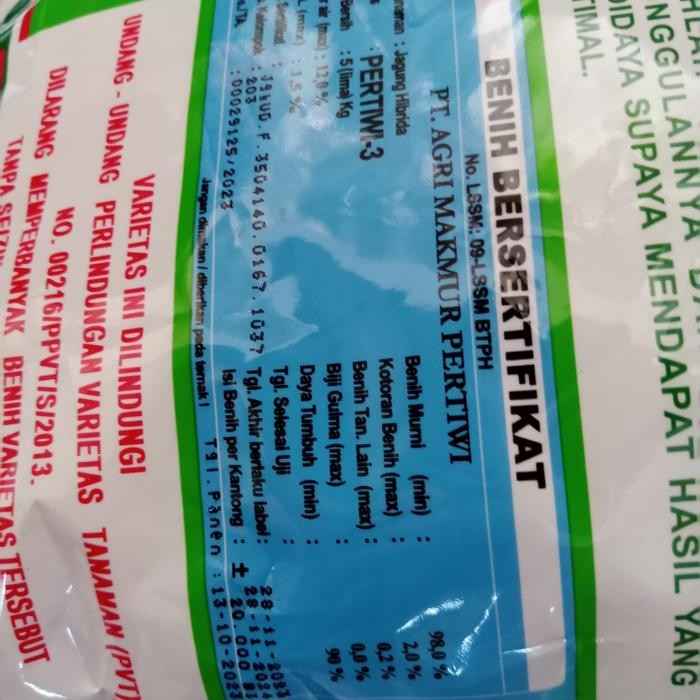 Evergreeeen Benih Bibit Jagung Pertiwi 3 Exp 11 2024 Original Kemasan 5Kg