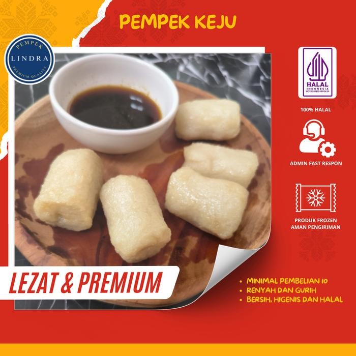 

BARANG TERLARIS Pempek Keju Lindra Lezat & Premium Pempek Lindra per (10 pcs)