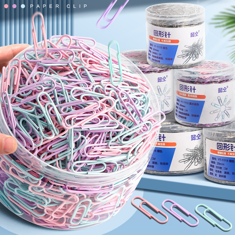 

160Pcs Colorful Paper Clips Office Supplies Paper Clip Large File Bookmark Paper Clip U-Shaped