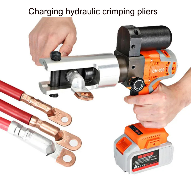 New Rechargeable Hydraulic Crimping Pliers CM-300 Portable lithium Wire Crimping Pliers Copper Alumi