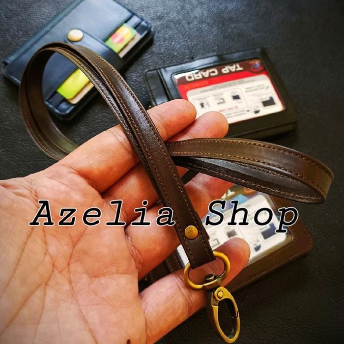 

Promo Original Leather-Dompet Kartu Id Card Holder/Lanyard Kulit Sapi Asli Premium-Name Tag Tali Tbk