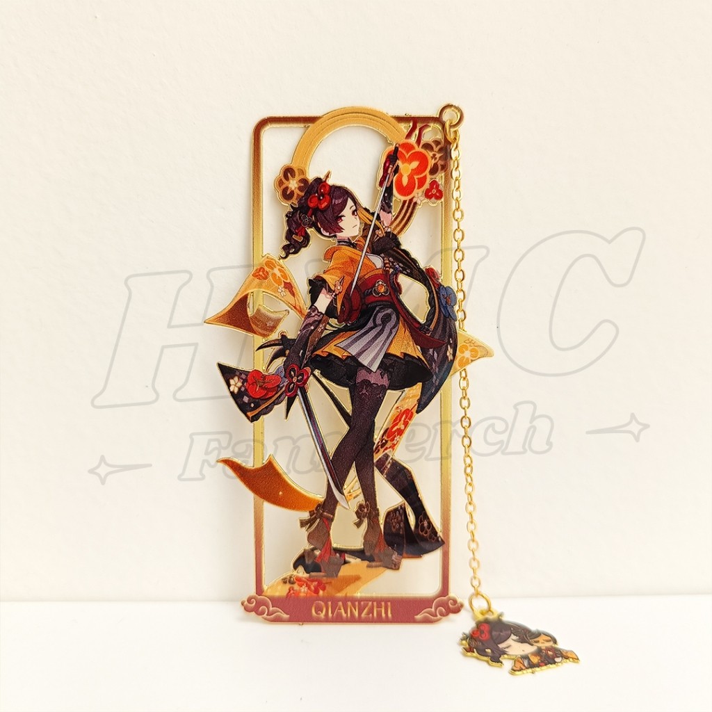 

Hiasan Gantungan Impact Pembatas Buku Metal Bookmark Furina Neuvilette Wriothesley Navia Chi