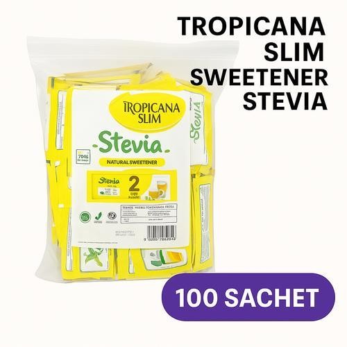 

TROPICANA SLIM STEVIA ISI 100 SACHET SWEETENERS DIET penggganti gula manis alami