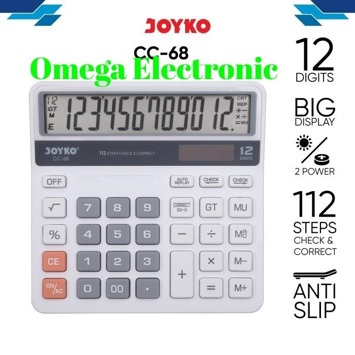 

GotSeef Joyko CC 68 Kalkulator CC-68 12 Digits Check Correct CC68