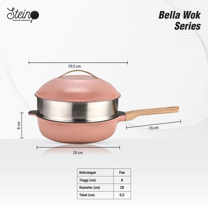 STEIN Bella series Kukusan panci Granite Coating Greblon German