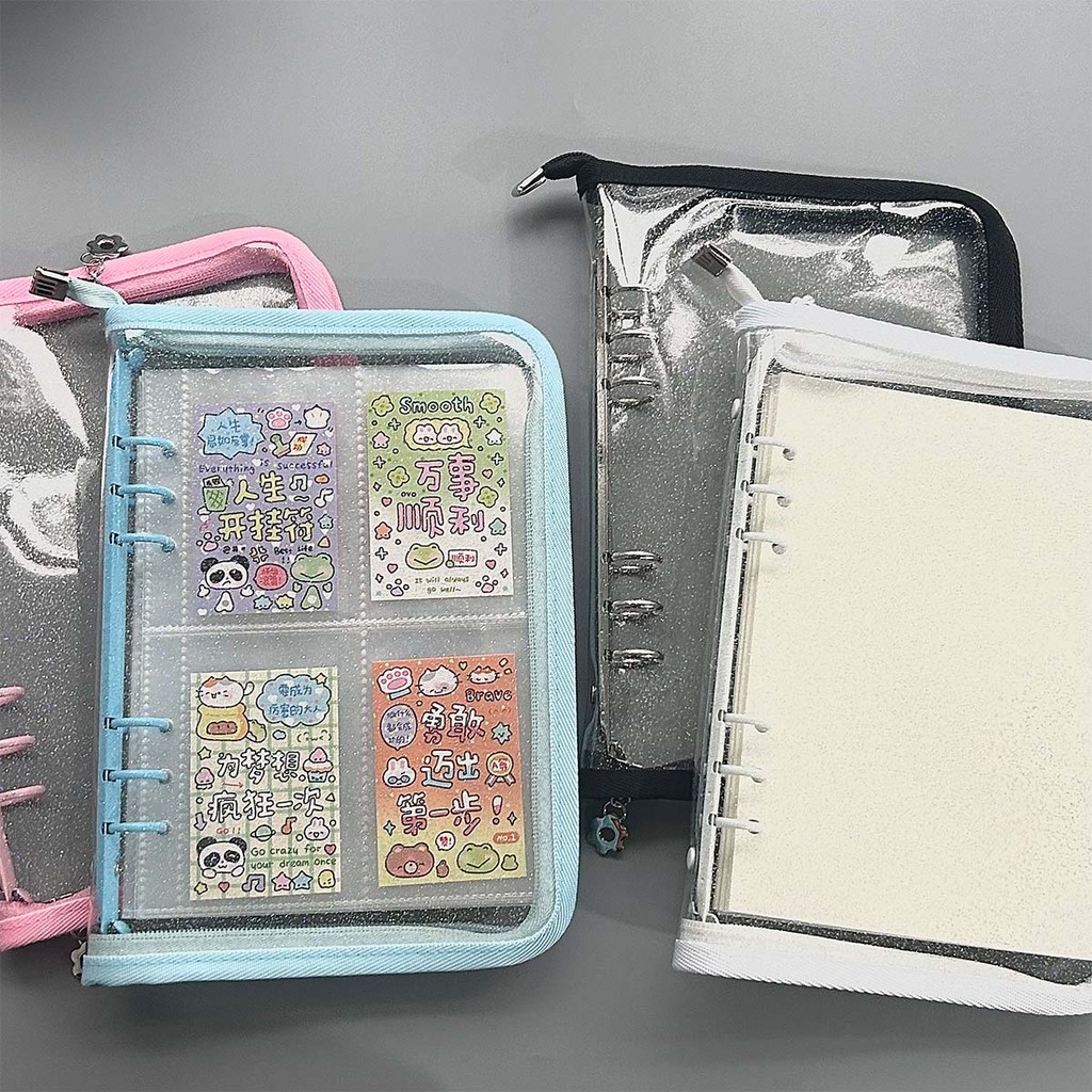 

A5 Transparent Binder Shell Waterproof Pvc Binder Cover With Zipper For Refillable Notebook Shell