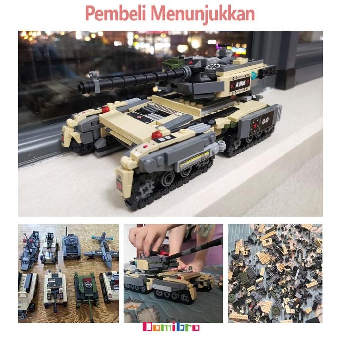 terbaru  mainan brick 1030pcs tank ww2 tentara pesawat mainan anak ready
