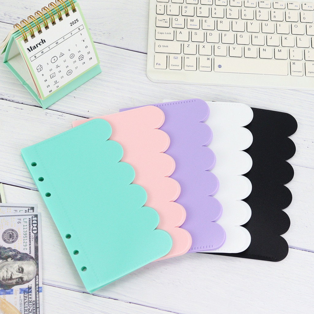 

A6 New Color Petal Pockets Binder Folders For Notebook Divider Page Waterproof Pp Leaf Document
