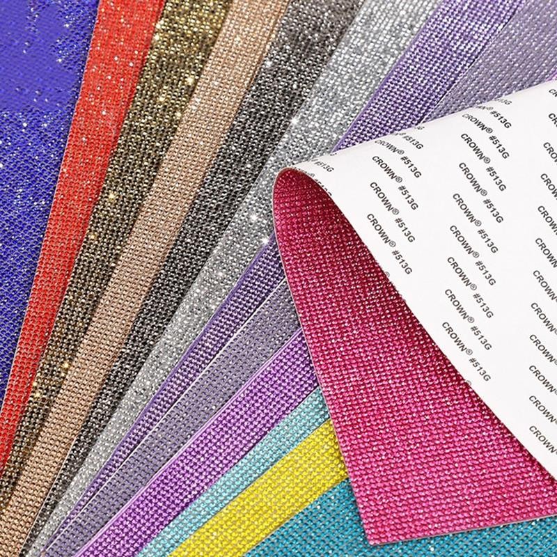 

12X20Cm Self Adhesive Rhinestone Sticker Tape Diy Decoration Diamond Sticker For Arts Crafts Diy Car