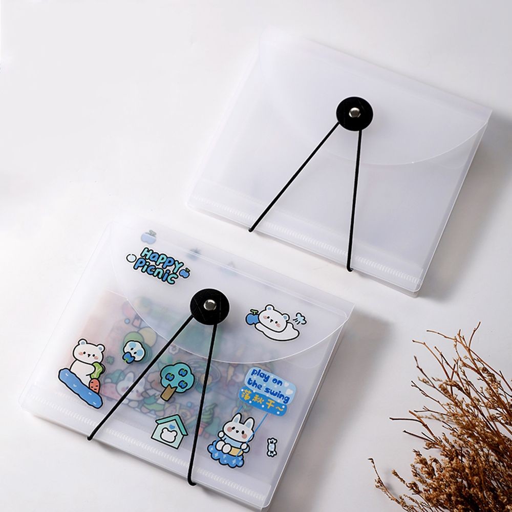 

A6 Stickers Storage Book Transparent Money Storage Folder Portable Bandage Notebook Holder Cash Bill