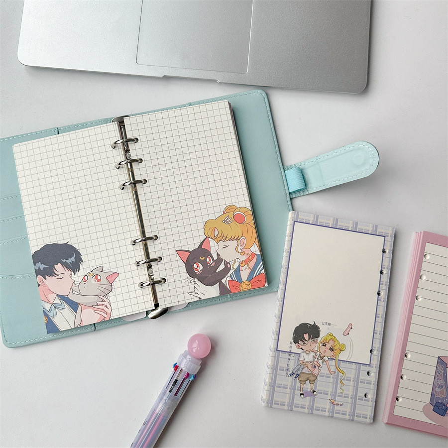 

A6 45 Sheets Loose Leaf Notebook Refill Spiral Binder Inner Page Budget Page Weekly Monthly Inside