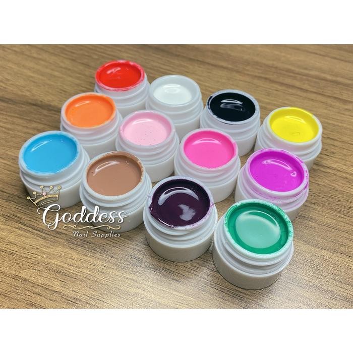 

Painting Gel / Gel Color Set 12 Color 12 Gel In Pot Set #Gratisongkir