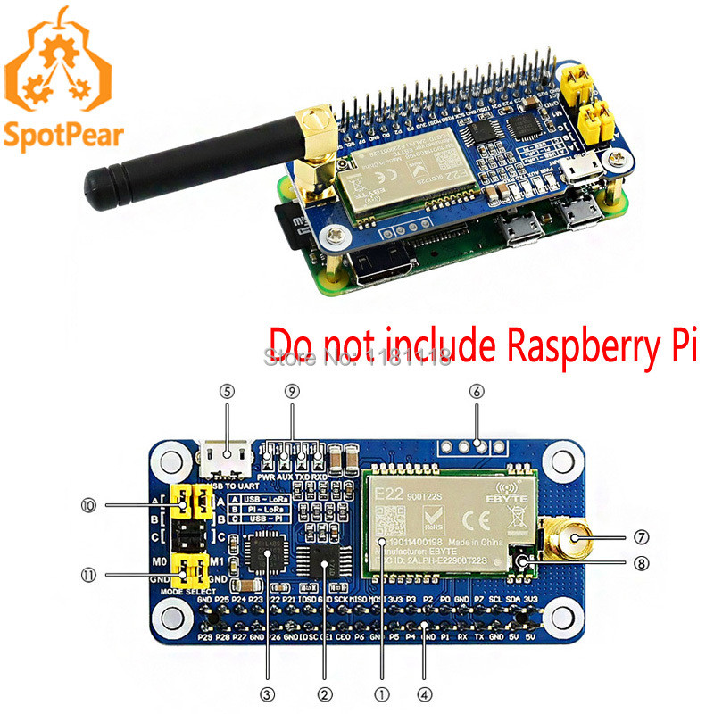BEST SELLER Raspberry Pi SX1262 LoRa HAT 915MHz