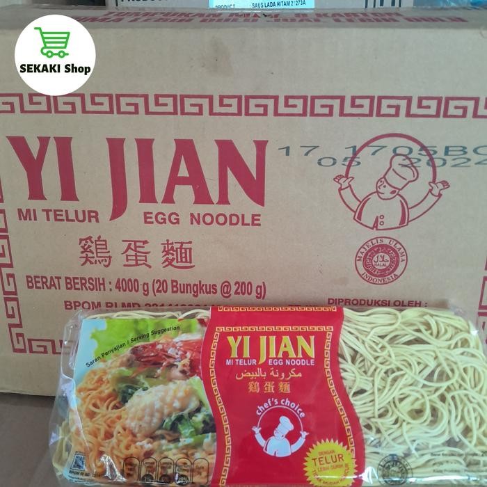 

Kualitas Terjamin 1 Dus - Mie Mi Yi Jian 200Gr X 20 Bungkus / Mie Telur Egg Noodle