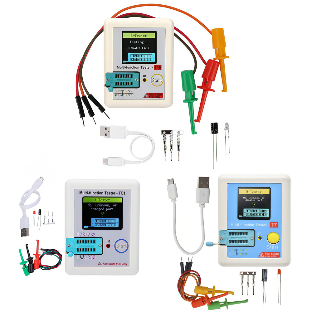 BEST SELLER LCR-TC1 LCR-T7 TC-T7-H Transistor Tester Multimeter Colorful Display TFT Diode Triode Ca
