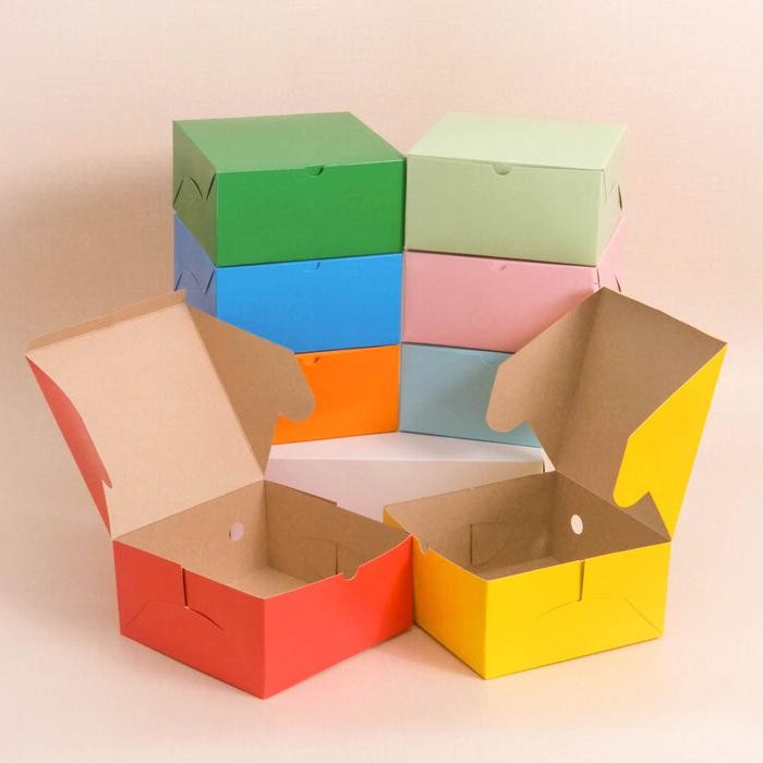 

Dus Snack Box Kotak Kue Roti Polos 15X15Cm