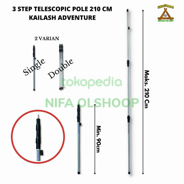 Tiang Teleskopik Flysheet serbaguna-Multipurphose Telescopic Pole