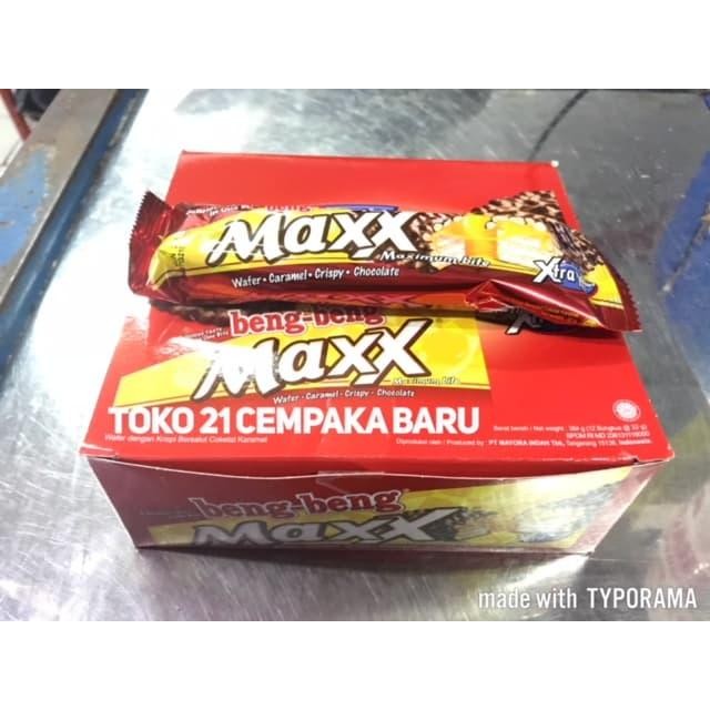

PastikanTerjaminMutunya- Beng Beng MAXX 1 BOX isi 12 PCS Wafer Cokelat Coklat BengBeng MAX