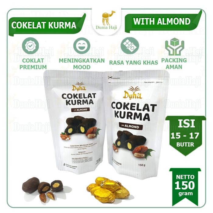 

PastikanTerjaminMutunya- Cokelat Kurma 150gr Isi Almond Lapis Coklat Chocolate Dates With Almon