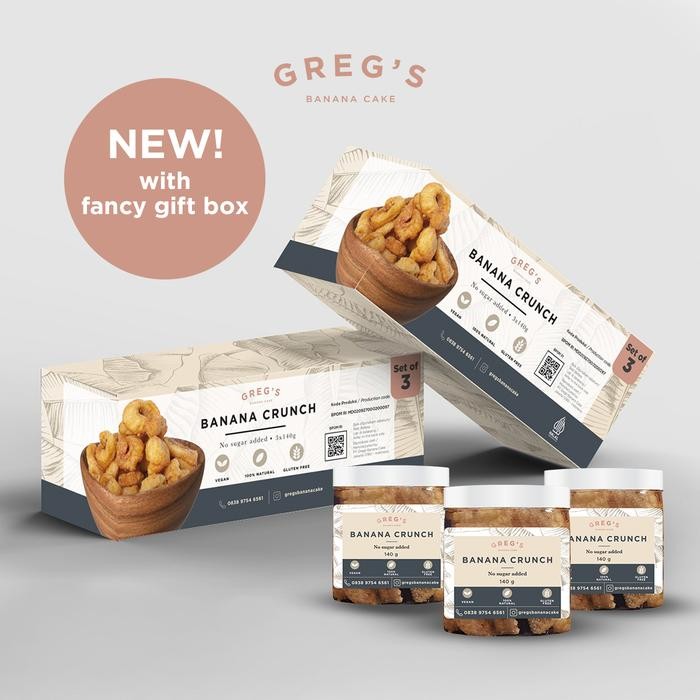 

PastikanTerjaminMutunya- Greg's Banana Crunch (pack of 3)