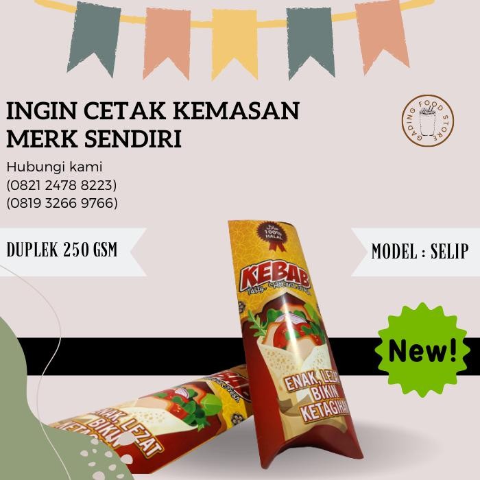 

PastikanTerjaminMutunya- dus box kebab besar