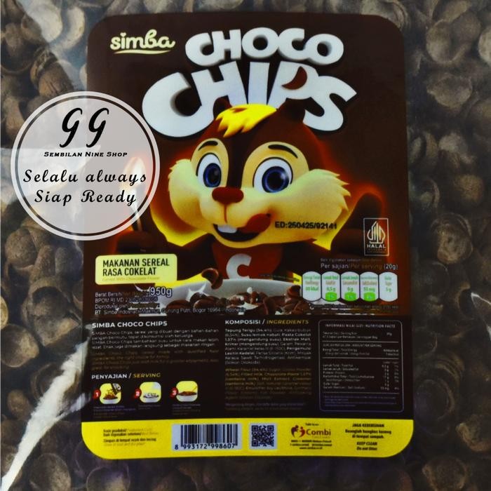 

PastikanTerjaminMutunya- Simba Choco Chips 1 Kg Sereal Cereal CHOCO CRUNCH