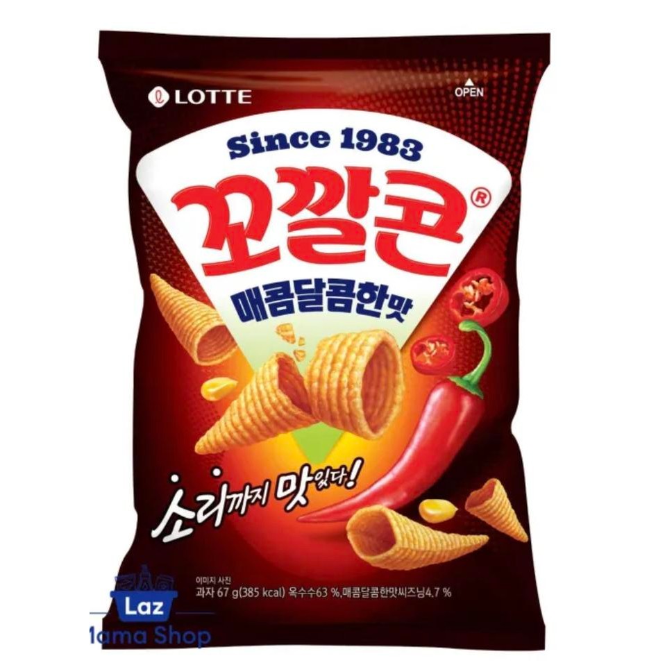 

PastikanTerjaminMutunya- LOTTE KOKKAL CORN CHIPS 67gr ORIGINAL - GRILLED CORN - SWEET & SPICY