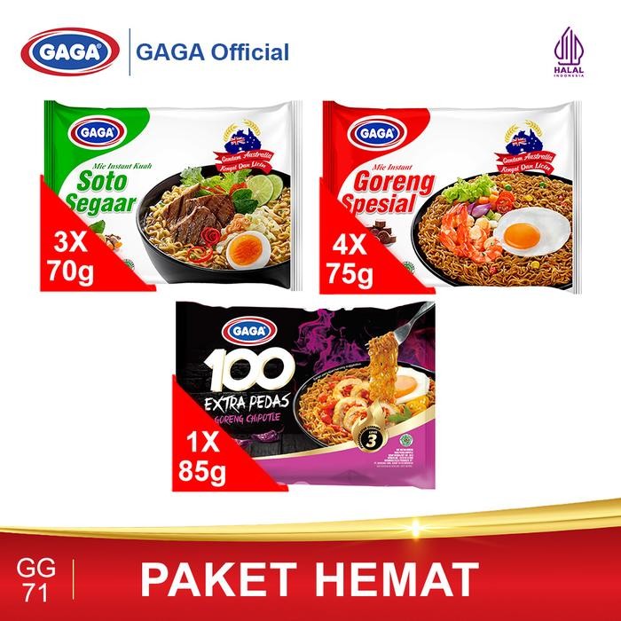 

SemuAReadyYaB0Zq- GAGA Mie Goreng 4pcs, Mie Soto Segaar 3pcs, GAGA 100 Chipotle (GG71)