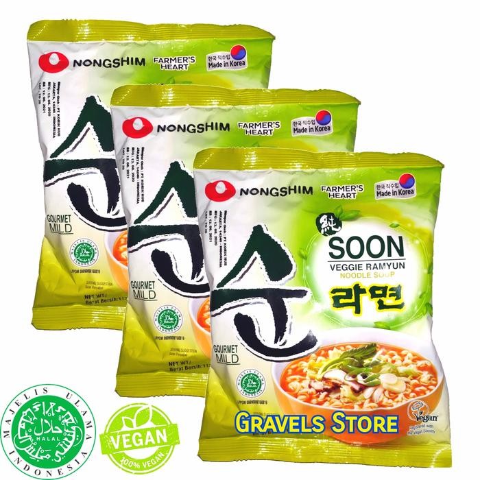 

SemuAReadyYaB0Zq- [3 Pcs] Nongshim Soon Veggie Ramyun - Mie Ramen Vegan Vegetarian Korea