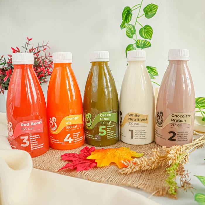 

BnyKpilihAnSkrG- PAKET DETOX Juice Cold Pressed MEDIUM ONE DAY 5 Rasa by Smoothiemama