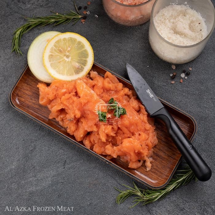 

PastiFreShNya- Salmon Kerok Sashimi / Salmon Scrape Meat / Minced Salmon 500 Gram
