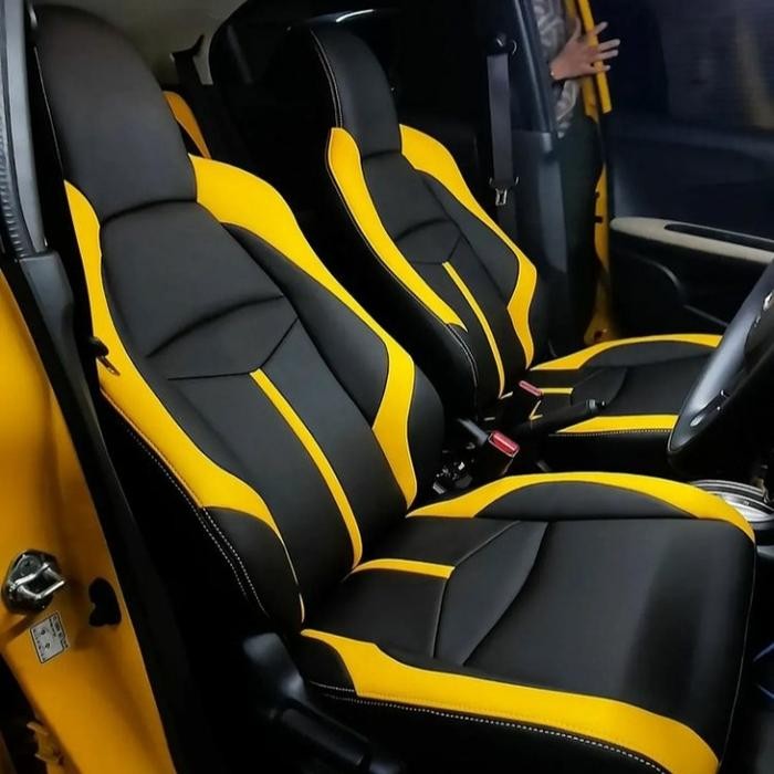 Paling Murah. Sarung Jok Mobil Brio Satya/Brio Rs Bahan Zeus Fulset Depan Belakang