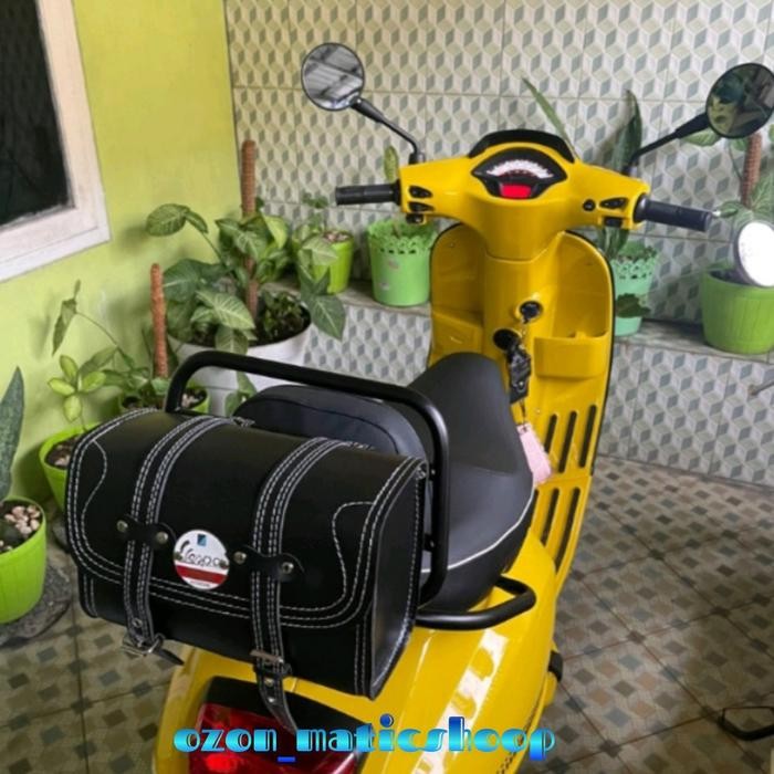 PREMIUM backrack+bantalan+side bag/tas backrack vespa lx dan vespa s