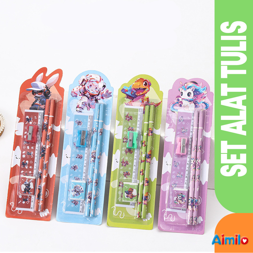 

PROMO / Set Alat Tulis 5in1 Pensil Set Anak Pensil Lucu Dan Penghapus Untuk Tempat Pensil Buku Tulis